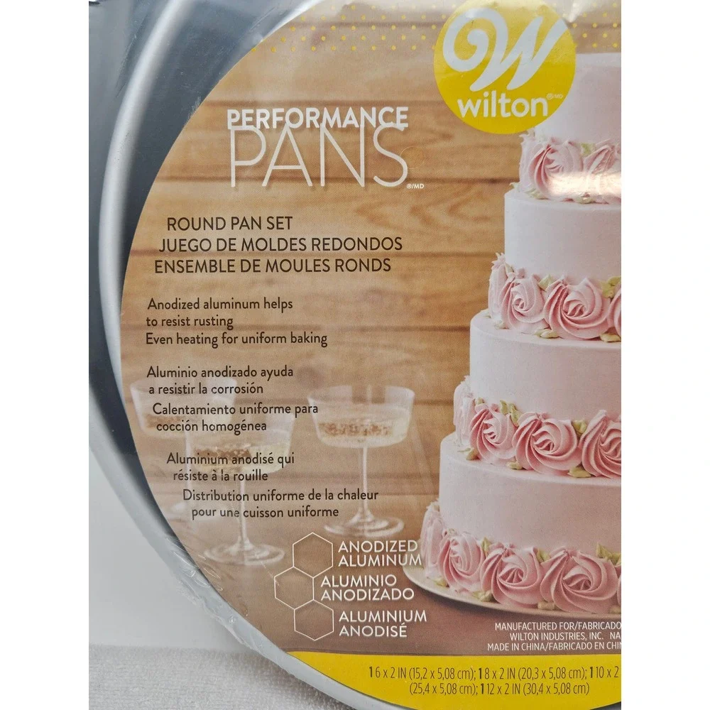 Wilton Performance Pans Aluminum 4-pc Round Cake Pan Set 6
